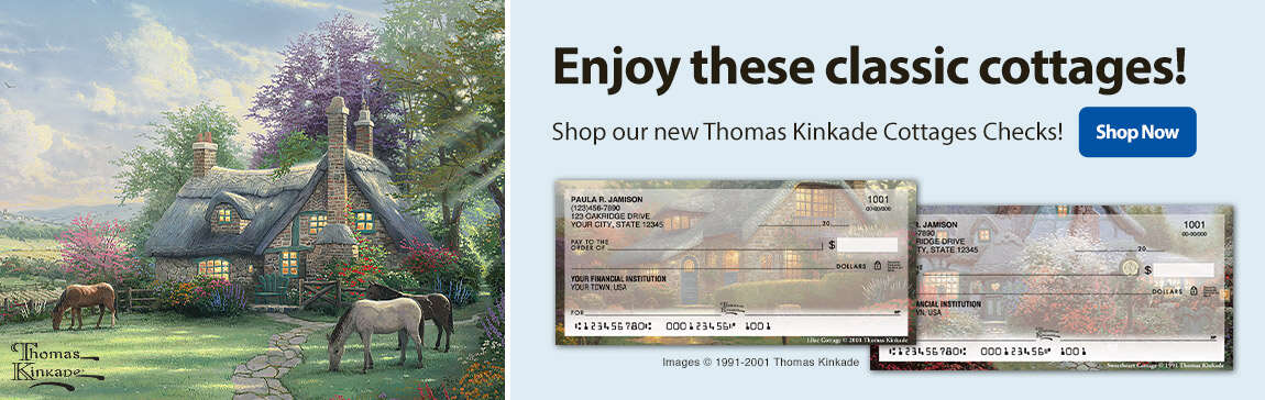 Thomas Kinkade Cottages Checks - Shop Now
