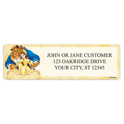 Beauty and the Beast Address Labels