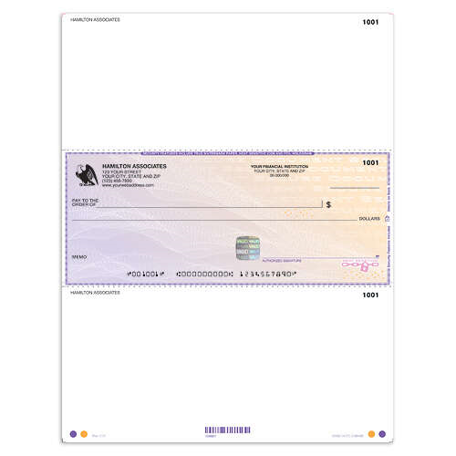 High Security Laser Voucher Check In Middle - Purple Safety